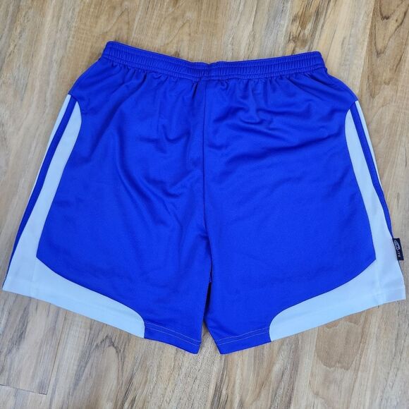 💛Adidas Blue & White ClimaLite Basketball Shorts Medium - Picture 2 of 8
